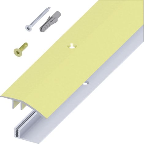 alfer Niveauausgleichs- Träger-Profil 1 m, 45 x 7 - 15 mm gold Übergangsprofil