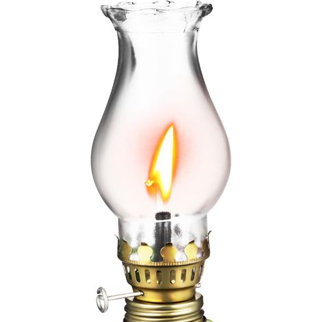 Vintage Clear Glass Lamp Shade For Oil Lamp Burner For Oil Lamp Shade Cylindrical Replacement Oil Parts For Living Room Bedroom Dining Room (1/5)