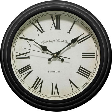 Premier Housewares Black Lined Rim Wall Clock (1/2)