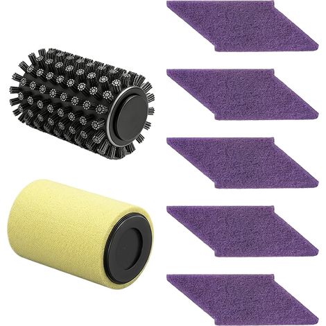 Têtes de Rechange pour Brosse de Barbecue électrique – Comprend Une tête de Brosse métallique en Acier Inoxydable, Un Tampon de Polissage et Un Tampon à récurer – Compatible avec Le modèle LZ-8054A (1/5)