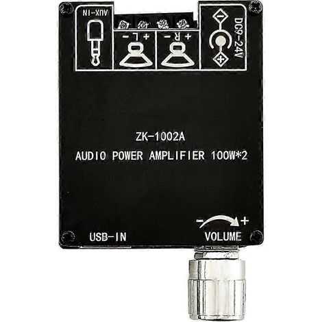 Carte d'amplificateur Bluetooth 5.1 canaux ZK-1002A, carte d'amplificateur 100 W avec protection contre les courts-circuits, compatible avec les haut-parleurs (1/5)