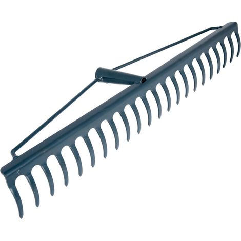 Râteau - 22 Dents - Largeur De Travail 58 Cm - Hauteur 8 Cm - Pour Sol Dur Pierre Herbe - Manchon 28 Mm (1/4)