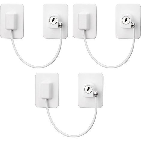 Window locks - 3 pieces - metal security locks - anti-fall - child locks - window restrictor locks (1/5)