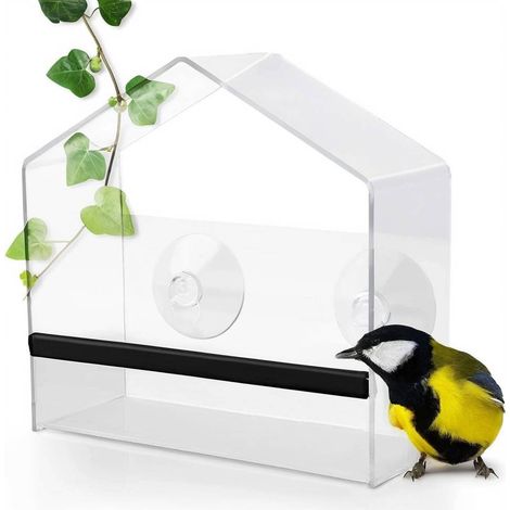GARDENLINE TRANSPARENTER VOGELFUTTERHAUS 1-TEILIG EDA 4397