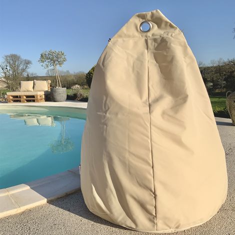 Housse pour pouf poire Beige 80 cm (1/2)