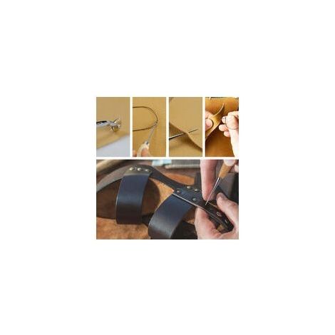 30-teiliges Lederwerkzeugset für Lederschuhe, Taschen, Gürtel und Ledernähte (1/4)