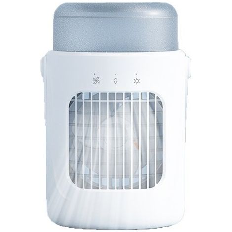 Ventilateur portable blanc USB brumisateur mini climatiseur rechargeable rafraîchisseur d’air bureau maison chambre été silencieux compact (1/5)
