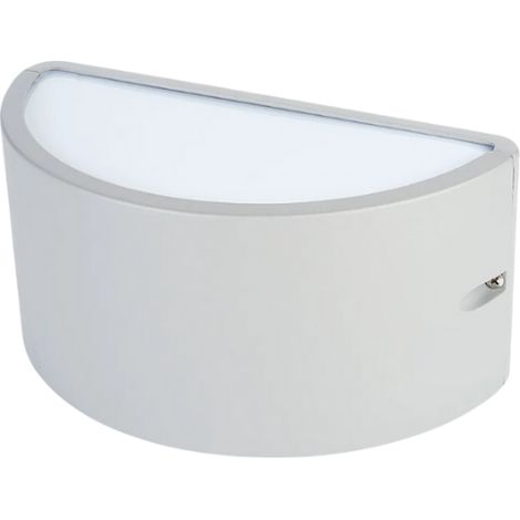 Gloupie Applique Lux da Esterno in Alluminio Grigio,Forma Arrotondata, IP44, Attacco E27, Max 60W,Illuminazione Bidirezionale (1/5)