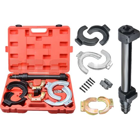 Federkompressor-Set, hochfester Stahl, geeignet für 80-195 mm Durchmesser, funktioniert mit MacPherson-Federbeinen, schneller Wechsel-Federhalter, (1/5)