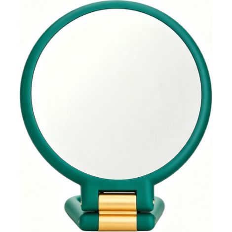 Miroir à Main Double Face - Grossissant X50 Et 1x - Pour Maquillage épilation Voyage - Design Pliable Vert (1/5)