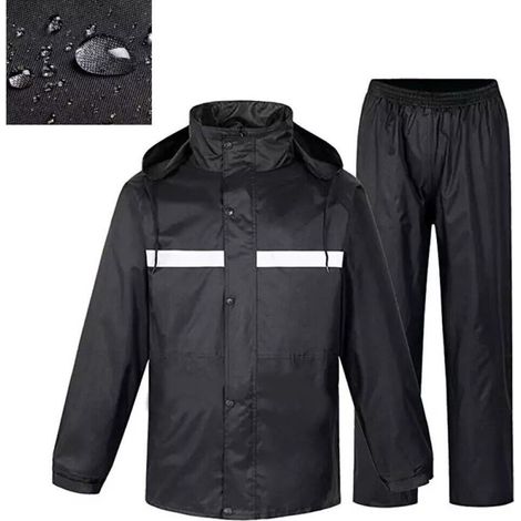 Trade Shop - REGENKOMPLETT WASSERDICHT MIT JACKE UND HOSE GRÖSSE L XXL - L