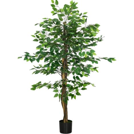 Plante artificielle Ficus 150 cm verte avec pot (1/5)