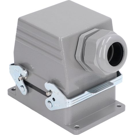 16A 500V HDC-HE-032-1-PG29 Rechteckiger wasserdichter Industriestecker, Hochleistungs-Elektrostecker, IP68, PG29-Montage (1/5)