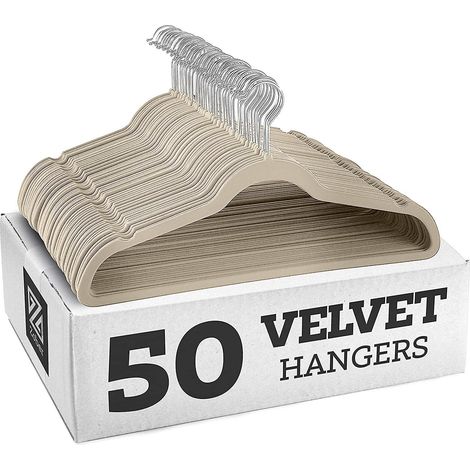 Cintres en velours antidérapants - Lot de 10 cintres pour costumes et vêtements (1/4)