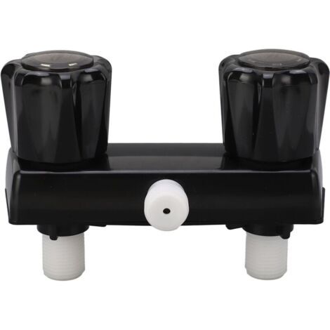 Commande de mélange de inverseur de Valve de robinet de douche de camping-car avec roue à 2 boutons pour camping-car noir (1/4)