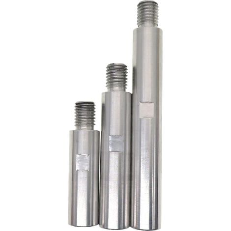 3 Stück Aluminiumlegierungsverlängerungsstange für Winkelschleifer M14 Verlängerungsstange für Winkelschleifer 75mm, 100mm, 140mm M14 Schraubadapter für Polier- und Schleifwerkzeuge