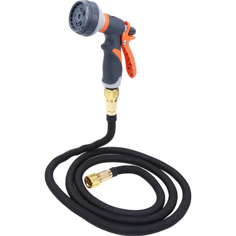 Pistolet pulvérisateur pour le lavage et l'arrosage, tête de tuyau d'arrosage 8 fonctions pour l'arrosage, l'irrigation et le lavage de voiture (1/5)