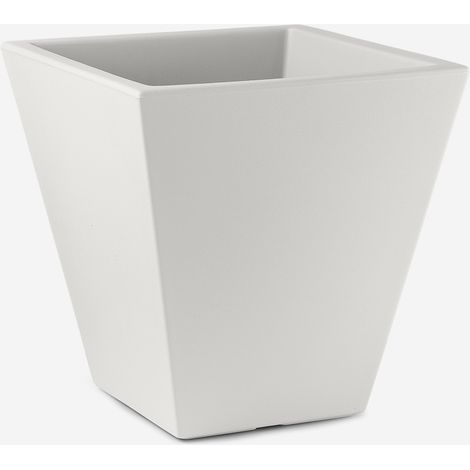 Vaso design in polietilene 50x50 da interno ed esterno Loto 50cm - Bianco