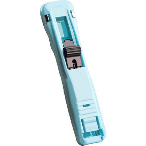Pince à papier multi-usages pratique, distributeur de clips portable bleu clair pour documents et notes, gain de temps et durable. (1/5)