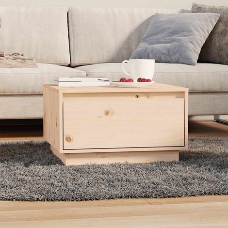 813405 vidaXL Coffee Table 55x56x32 cm Solid Wood Pine (1/5)