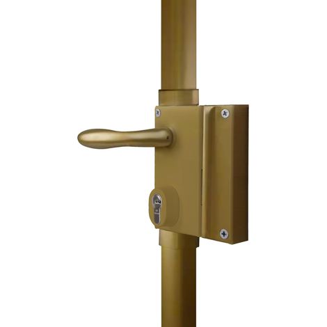 Serrure en applique multipoints 74253C, débrayable, doré, sens droit, fournie avec 5 clés (1/5)
