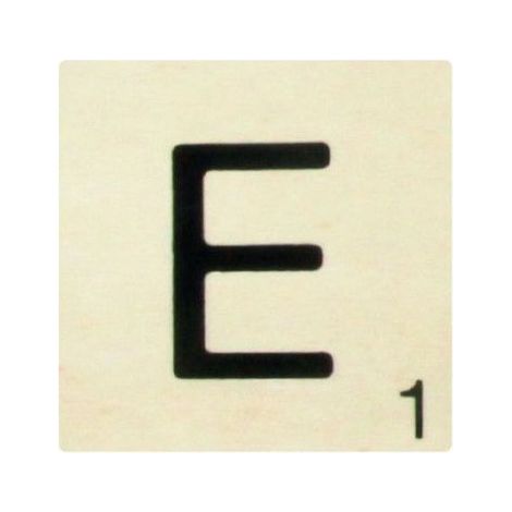 Lettre déco en bois - Artisanal - E - 10 x 10 cm - Marron - Décoration murale (1/2)