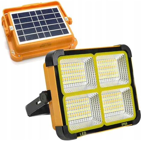 Lámpara solar halógena portátil con batería recargable, 150W, potente, batería de gran capacidad. (1/5)
