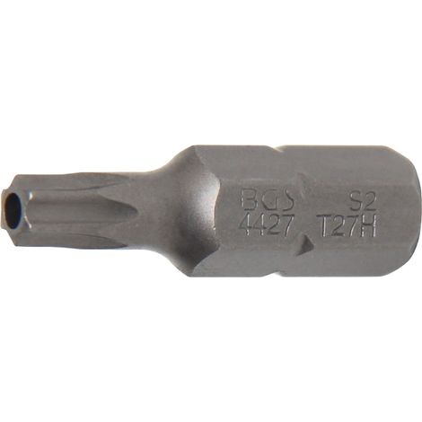 Inserto  lunghezza 30 mm  attacco esagono esterno 8 mm (5/16")  profilo a T (per Torx) con alesatura T27