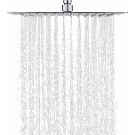 Regendusche 40x40cm Edelstahl mit Antikalk-Funktion, 360° drehbar, Chrom (1/5)
