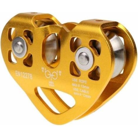 Poulie Poulie de poulie Tandem en métal 30kn Tandem en Aluminium de détail de la Vente au détail de 10,6 x 7,2 Poulie Fixe pour 8-13mm Cordes Double Poulie pour DIY (1/5)