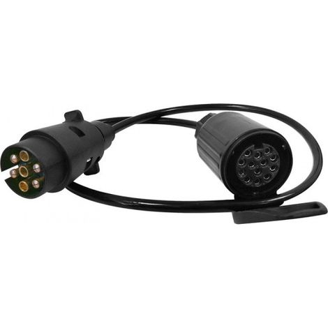 Adapterkabel 0,8 m Stecker 7polig Steckdose 13polig Caravan Camping Stecker