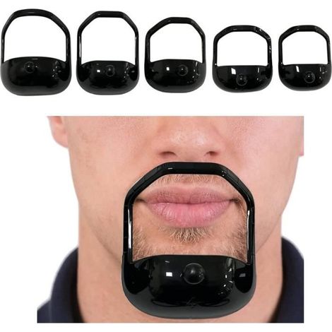 Gabarits de rasage,Lot de 5 gabarits de rasage pour homme,kit cadeau de toilettage pour toute barbe, utilisation avec une tondeuse (1/4)