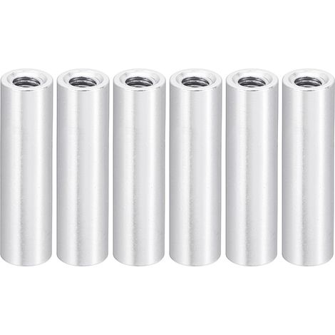 6Pcs Entretoise Filetée M3 en Aluminium 3x5x18mm Argent Métallisé (1/5)