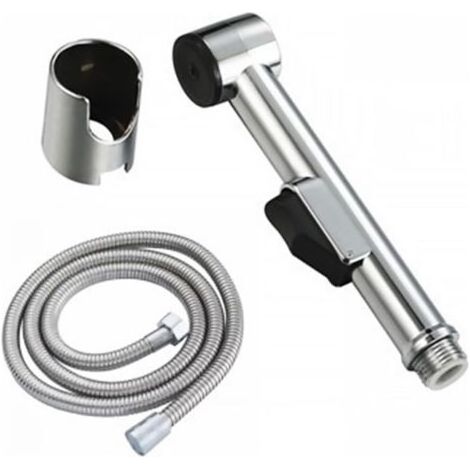1 douchette portable avec flexible de 150 cm et raccord 1/2, tête de douche en plastique ABS galvanisé pour lavabo, salle de bain et usage extérieur (1/5)