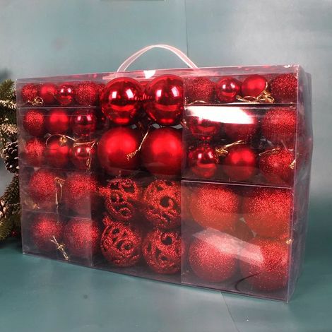 Boules de Noël Dropball 100 pièces en boîte Décorations de sapin de Noël Décorations de Noël (1/5)
