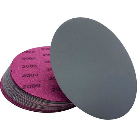 Carta vetrata a umido/asciutto grana 2000, confezione da 25 dischi abrasivi con velcro da 6" con abrasivo al carburo di silicio di alta qualità, tamponi lucidanti per lucidatura automobilistica e rimo