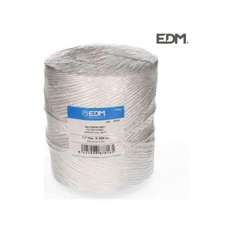 Hilo Rafia EDM 600/1 Bobina 750g/420m Blanco