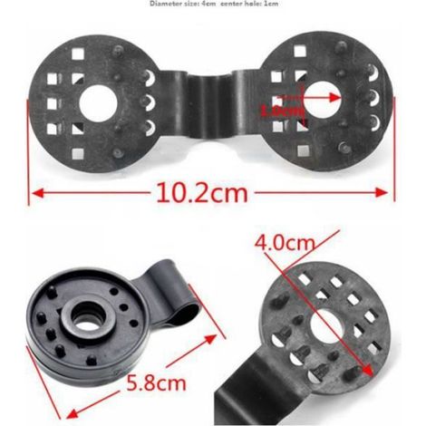 Clip De Fixation - Pour Brise-Vue Et Pare-Soleil - Polyéthylène PE Noir - 4 Cm De Diamètre - 100 Pièces (1/4)