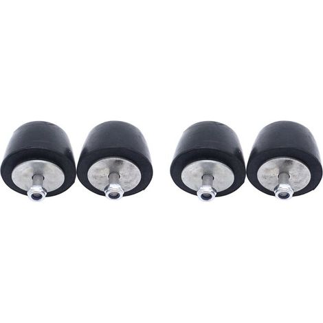 4-teiliges schwarzes Gummipuffer-/Motorhaubenpuffer-Ersatzset für YJ JK 1987-2018