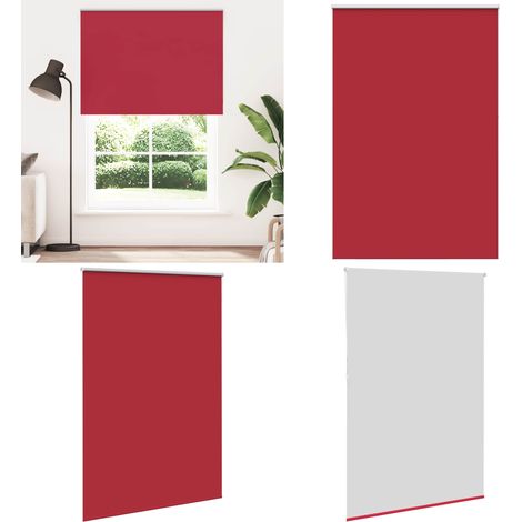 vidaXL Store enrouleur occultant rouge largeur du tissu 141,6 cm (1/5)