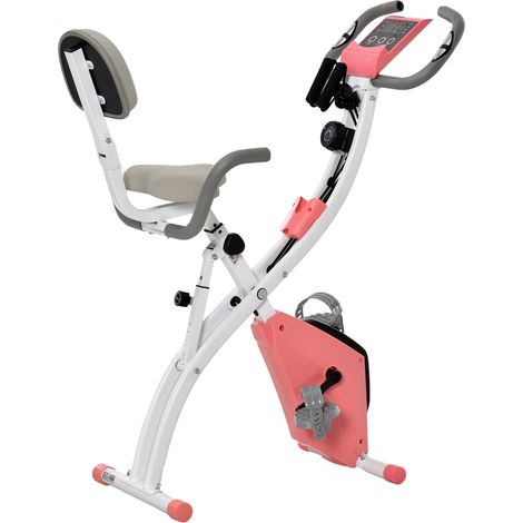 Heimtrainer X-Bike 2-In-1 Fahrradtrainer Lcd-Display Klappbarer Hometrainer Trimmrad Mit 8 Stufig Einstellbarem Magnetwiderstand
