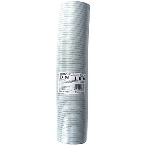 Tubo de humos flexible extensible de aluminio BLANCO 60 mm de 1 a 3 m
