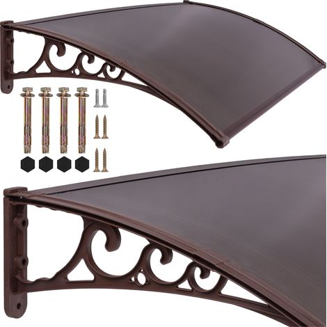 Marquesina para puerta Sano 80x120cm marrón (1/5)