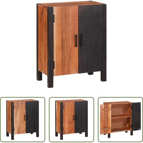 Rangement salon - Buffet Marron 55 x 30 x 75 cm Bois d'Acacia Massif (1/5)