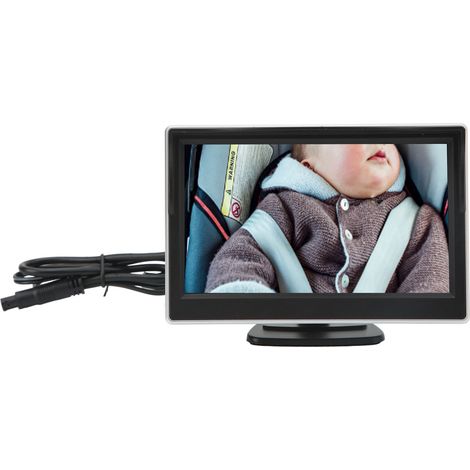 Rétroviseur bébé voiture HD 800RGB vision nocturne claire, rotation 120°, caméra siège arrière 12V-24V DC, miroir auto 5 pouces (1/5)