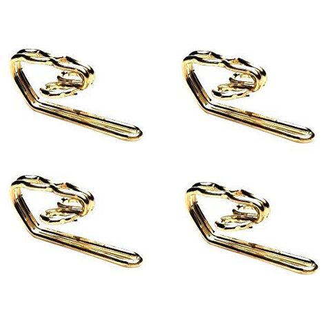 Bulk Hardware BH03671 Crochet de rideau plaque au zinc brillant, Set de 50 Pieces