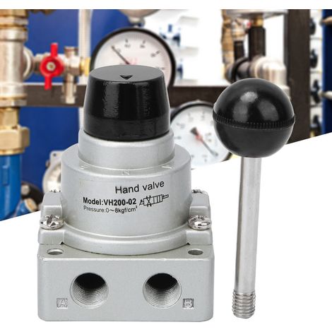 Vanne manuelle à levier G1/4in en alliage d'aluminium à commande directe 3 positions 4 voies VH200-02 0-8kgf/cm² (1/5)