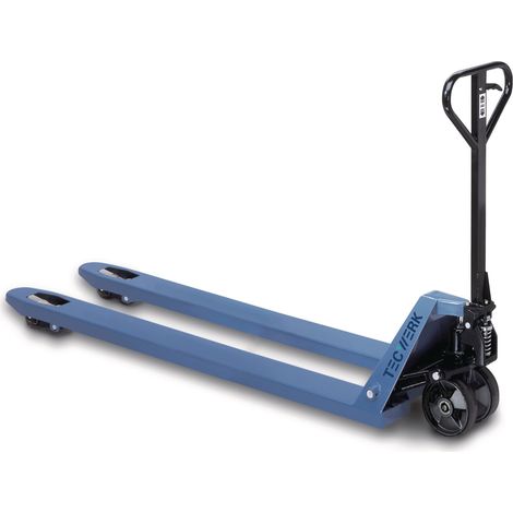 Transpalette fourches L.2000mm Cap.2000kg STA bleu pigeon PUR/PUR TECWERK (1/4)