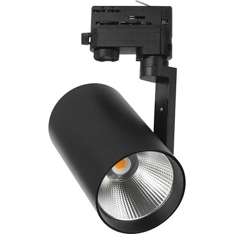 V-TAC Faretto LED COB Chip CREE per Binario Trifase 35W 25° Nero 3000K
