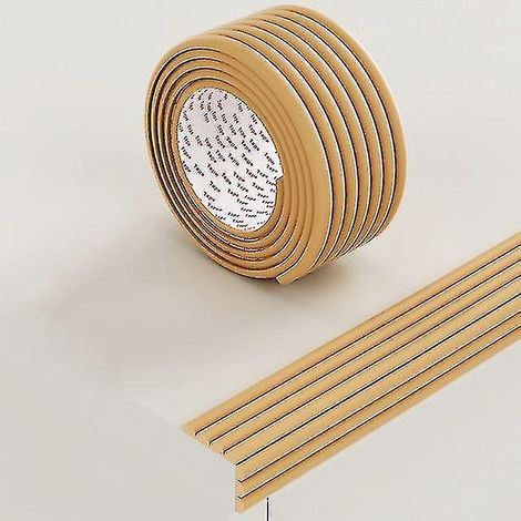 Bande de protection de sécurité pour bébé de 2 m, protège les bords de table et de bureau, protège les coins de meubles, sécurité enfant, coins souples, couleur bois (1/5)